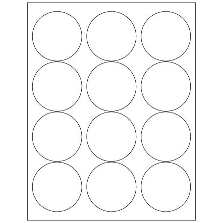 Bsc Preferred 2-1/2'' White Circle Laser Labels, 1200PK BUY00019323